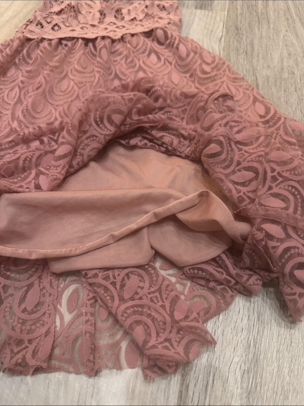 Free People Adella Lace Dusty Rose Lace slip Dress - Picture 7 of 10
